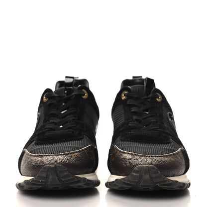 Louis Vuitton Suede Monogram Run Away Sneakers 37 Black 3 of 9