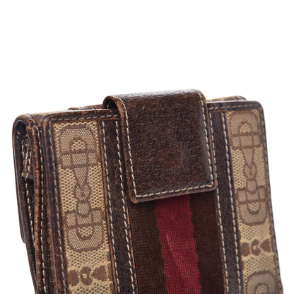 Gucci Horsebit Canvas Treasure Compact Wallet Dark Brown 15 of 18