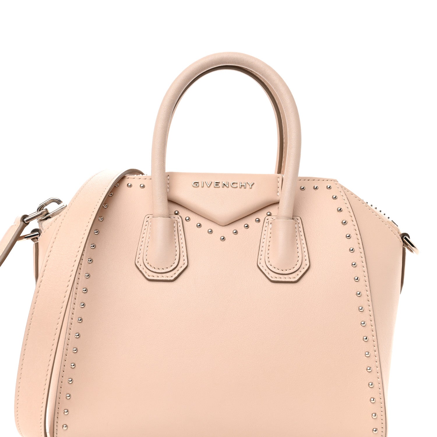 Givenchy Smooth Calfskin Mini Studded Antigona Pale Pink 8 of 17