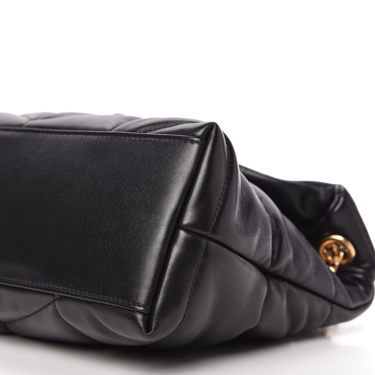 Saint Laurent Lambskin Quilted Small Loulou Puffer Monogram Chain Satchel Black 7 of 11
