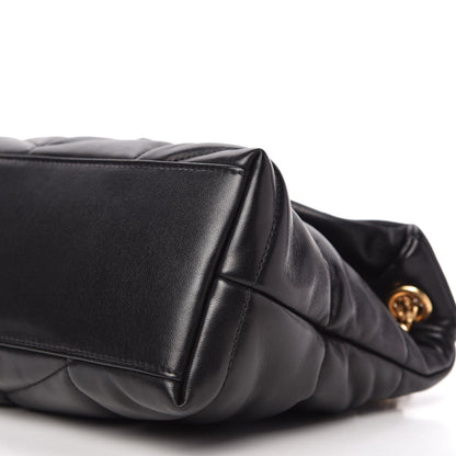 Saint Laurent Lambskin Quilted Small Loulou Puffer Monogram Chain Satchel Black 7 of 11