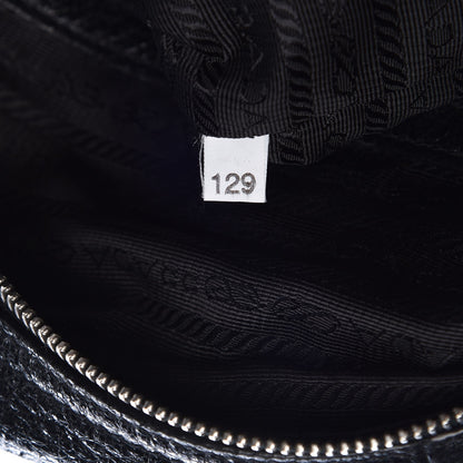 Prada Tessuto Nylon Cervo Lux Dome Satchel Black 9 of 9