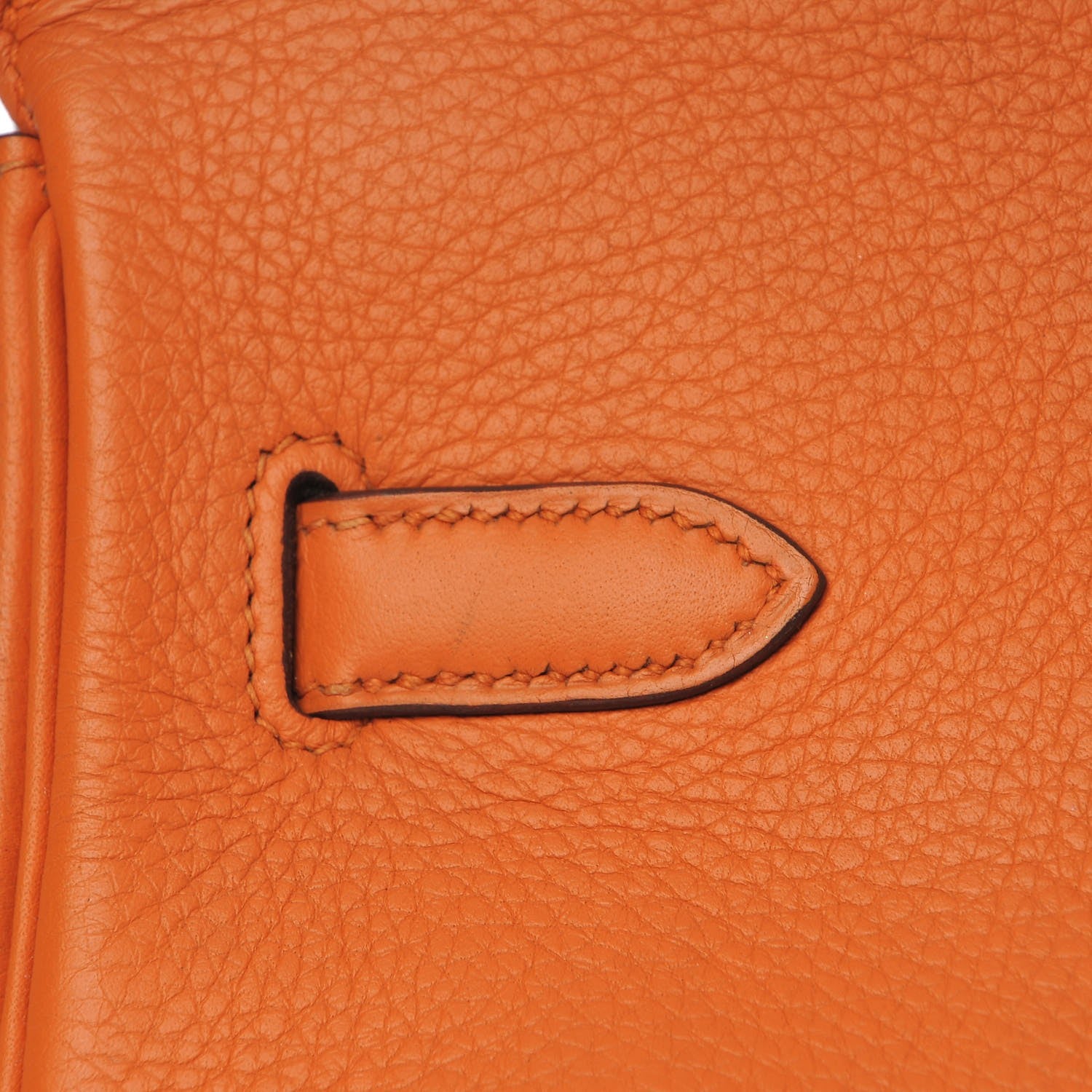 Hermes Taurillon Clemence Birkin 35 Orange 31 of 33