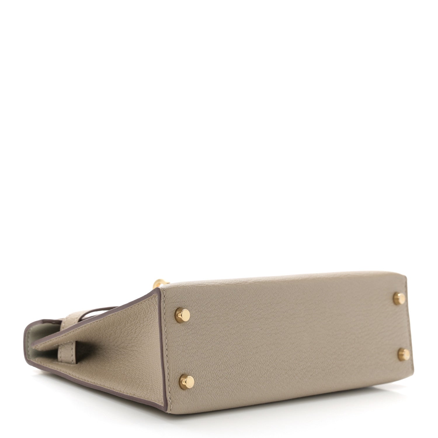 Hermes Chevre Mysore Horseshoe Mini Kelly Sellier 20 Gris Tourterelle Gris Perle 4 of 11