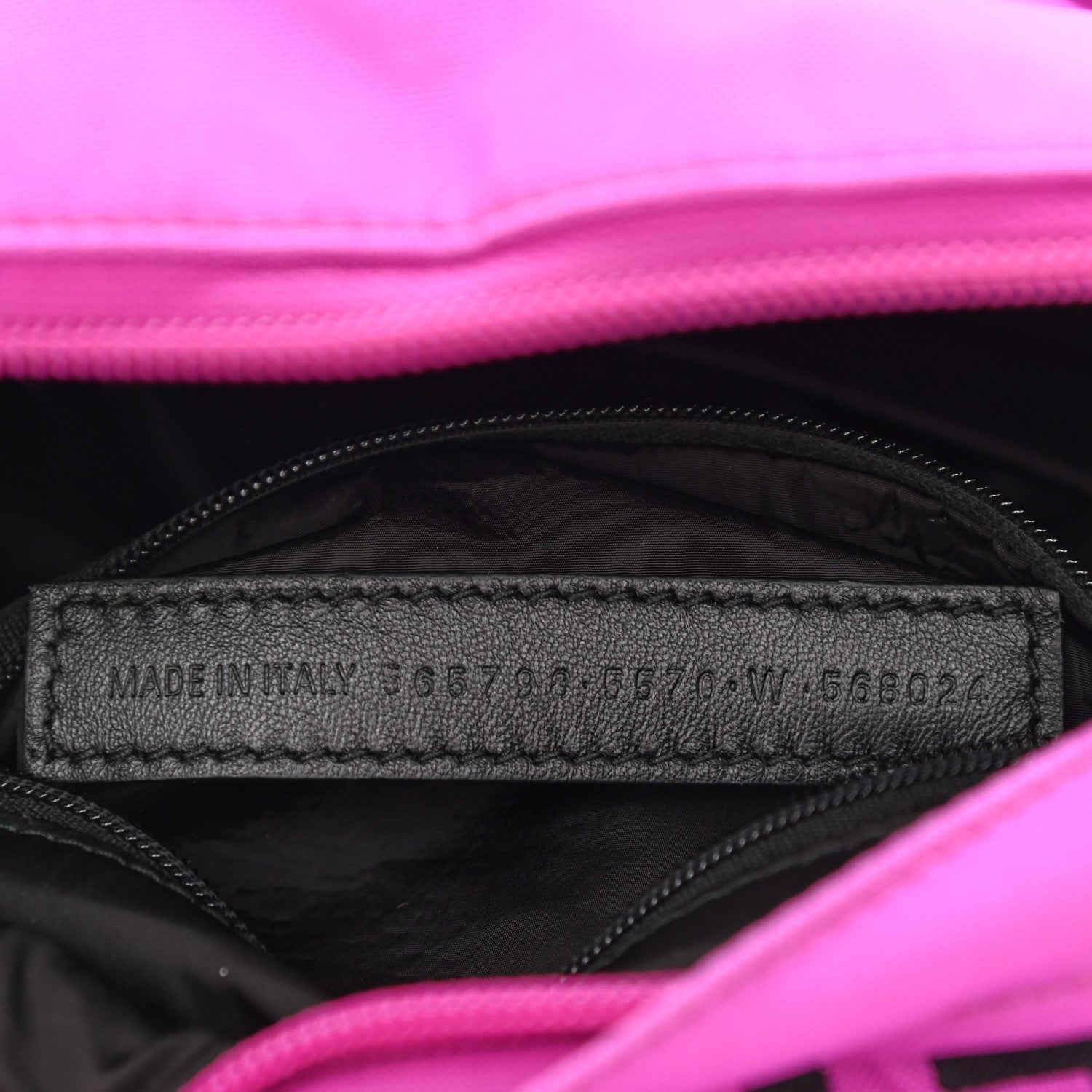 Balenciaga Sport Nylon Logo Embroidered S Wheel Backpack Fuchsia Black 8 of 11