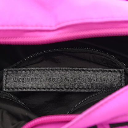 Balenciaga Sport Nylon Logo Embroidered S Wheel Backpack Fuchsia Black 8 of 11