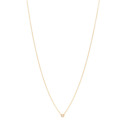 Tiffany 18K Rose Gold Diamond .03ct Elsa Peretti Diamonds by the Yard Pendant Necklace 1 of 4