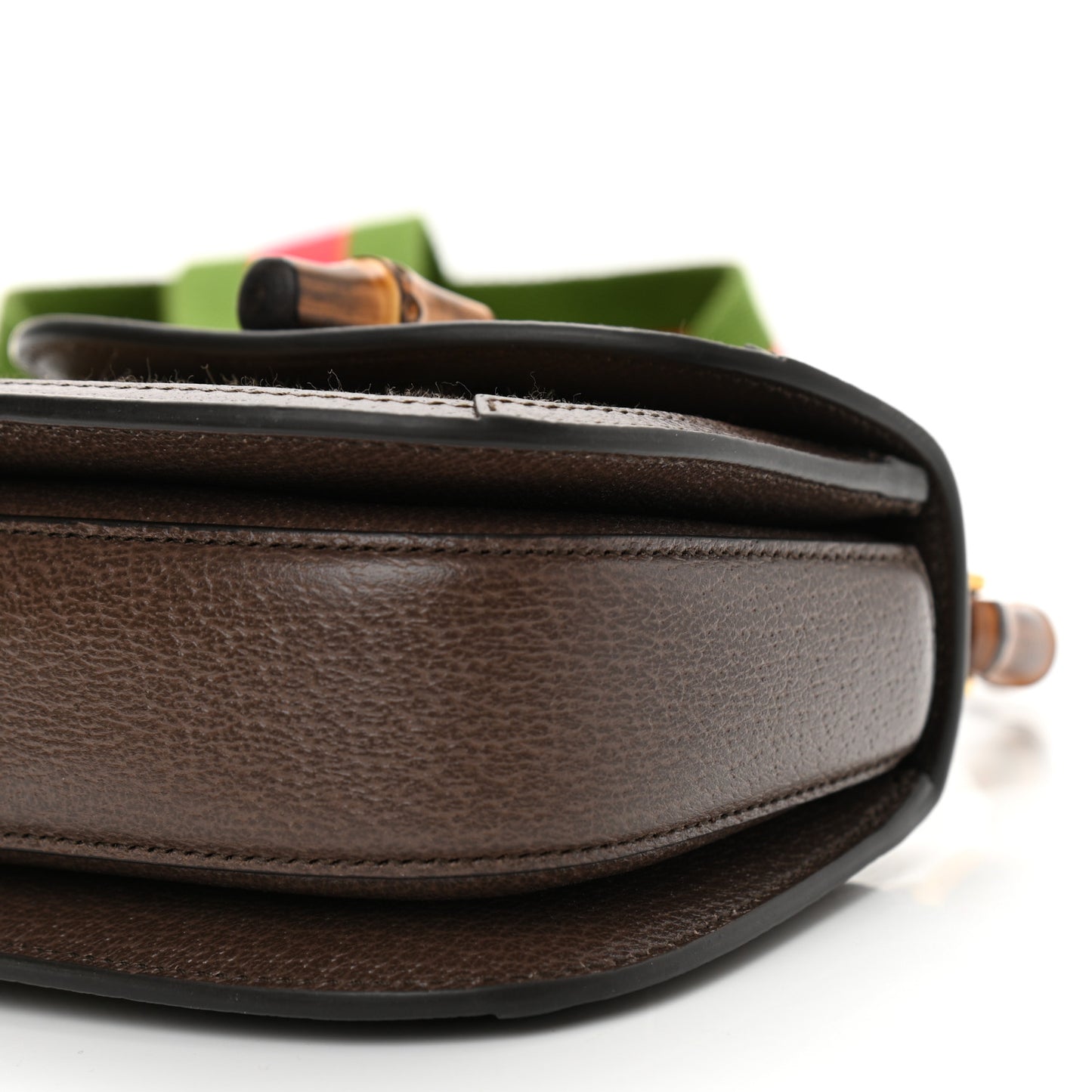 Monogram Jumbo GG Textured Dollar Calfskin Web Mini Bamboo 1947 Top Handle Bag Camel Ebony New Acero