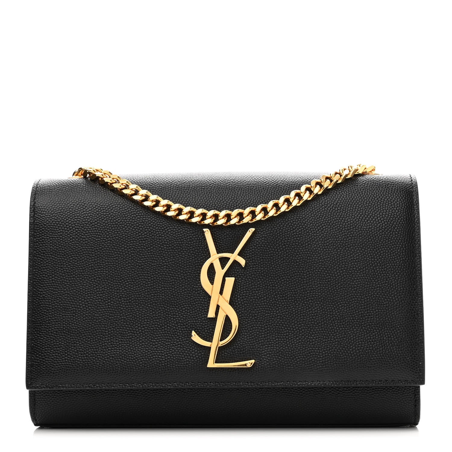 Saint Laurent Grain De Poudre Small Monogram Kate Satchel Black 1 of 9