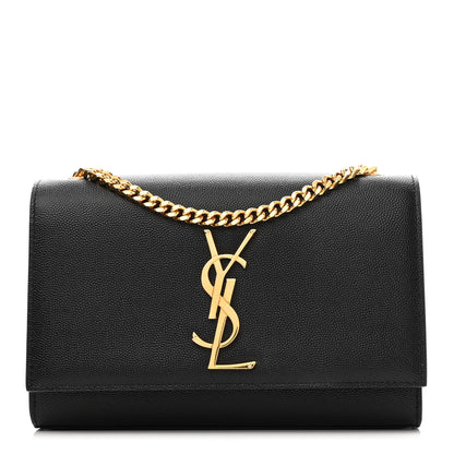 Saint Laurent Grain De Poudre Small Monogram Kate Satchel Black 1 of 9
