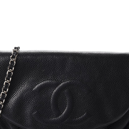 Chanel Caviar Half Moon Wallet On Chain WOC Black 11 of 12
