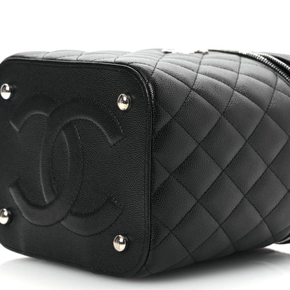 Chanel Caviar Quilted Small Top Handle Vanity Case With Chain Black 10 of 10