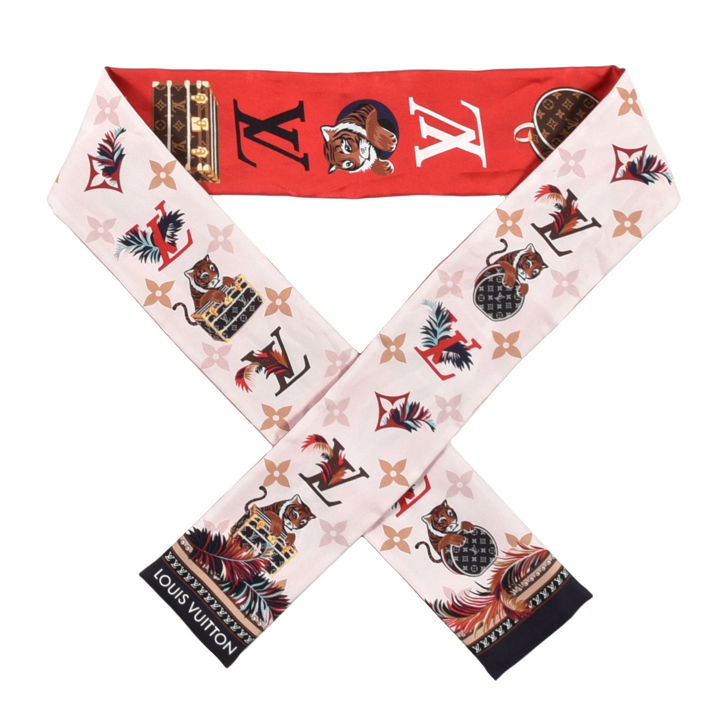 Silk Lunar New Year Tiger Bandeau Red