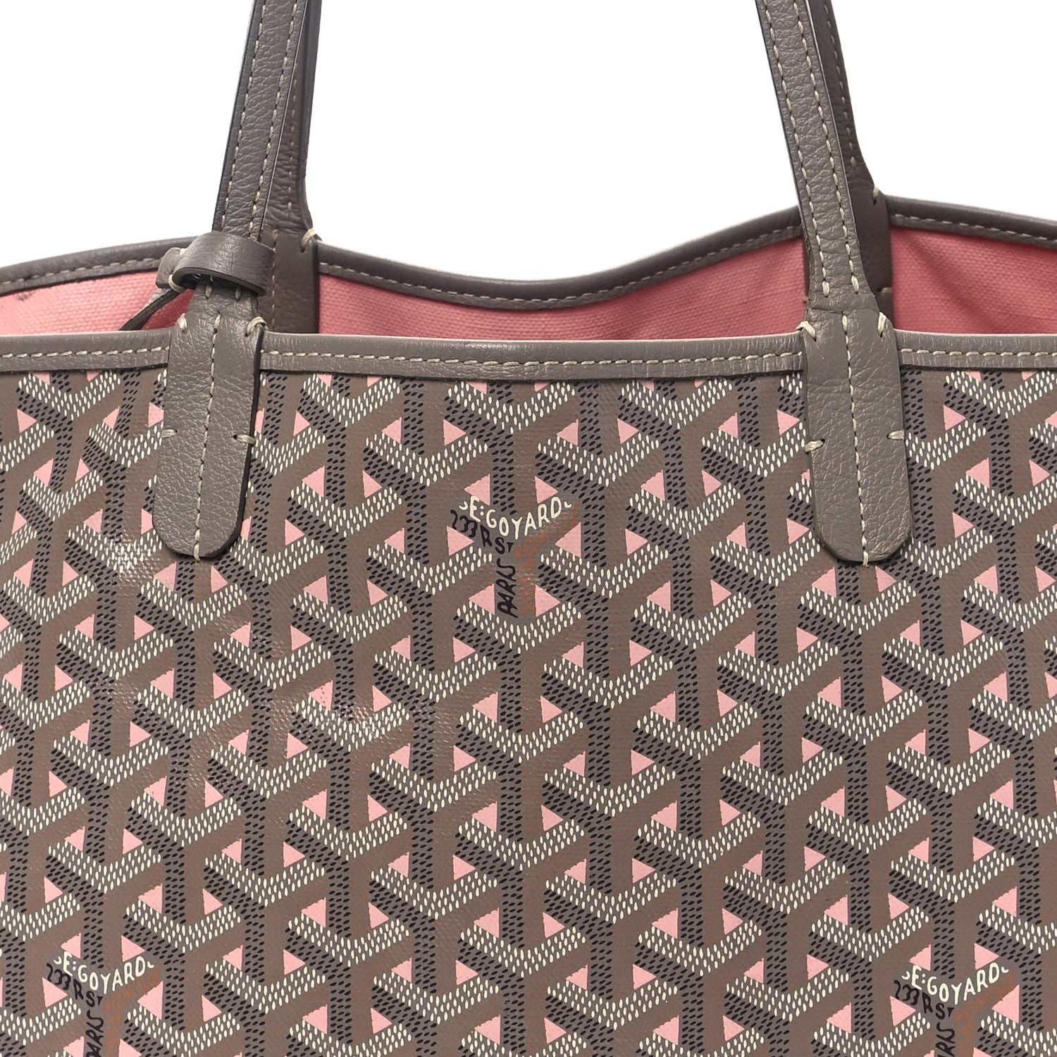 Goyard Goyardine Saint Louis Claire Voie PM Grege Powder Pink 9 of 13