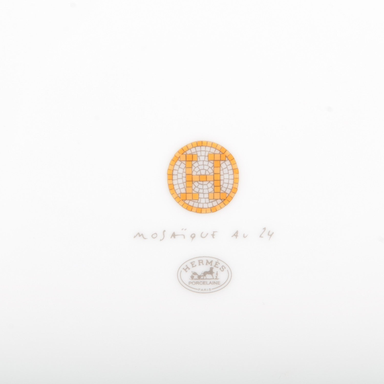 Hermes Porcelain Mosaique Au 24 Presentation Plate 6 of 6