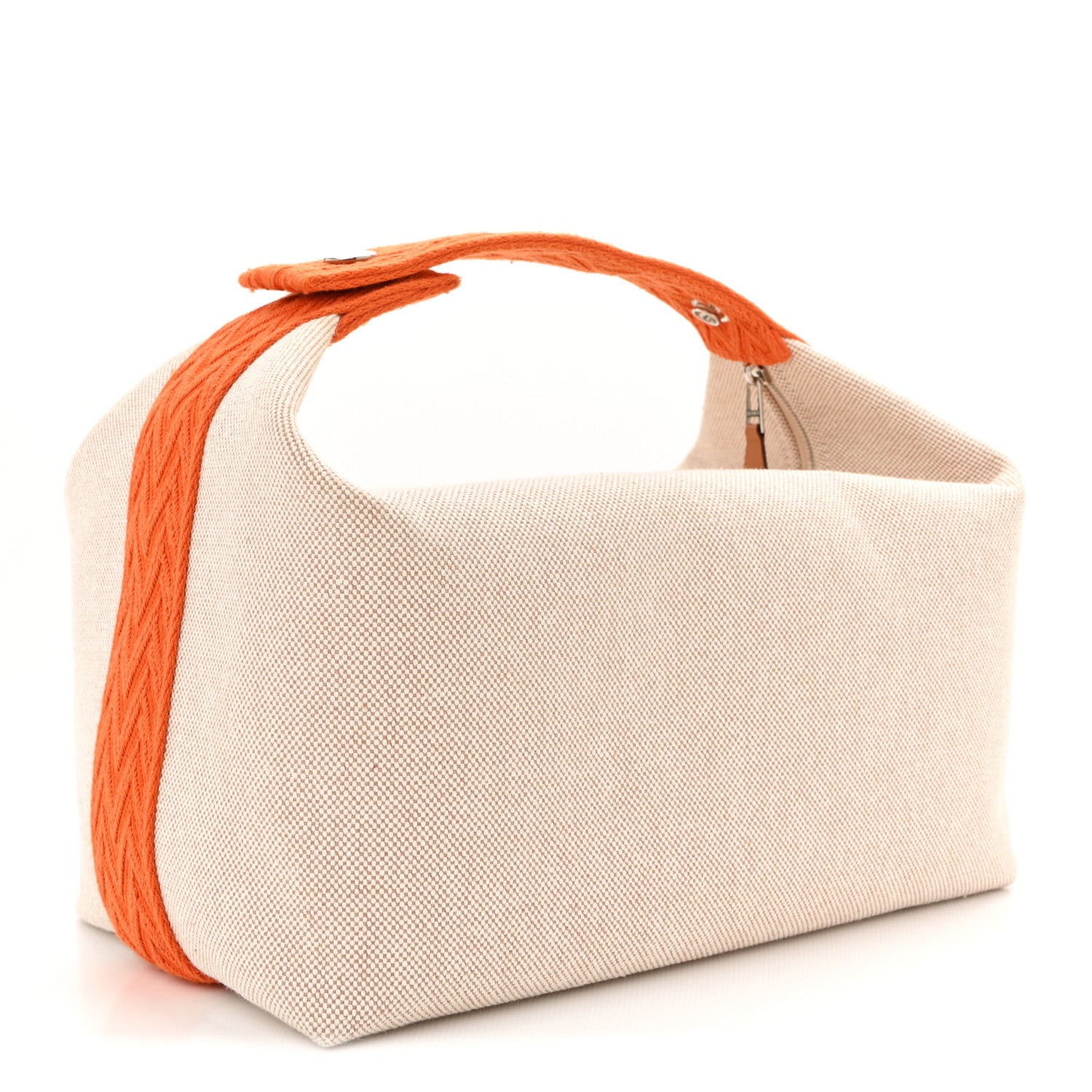 Hermes Canvas Large Bride-A-Brac Pouch Natural Orange 3 of 9