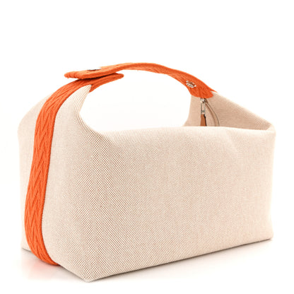 Hermes Canvas Large Bride-A-Brac Pouch Natural Orange 3 of 9
