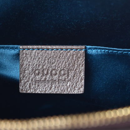 Gucci GG Supreme Monogram Textured Dollar Calfskin Web Small Ophidia Dome Shoulder Bag Beige Ebony New Acero 6 of 12