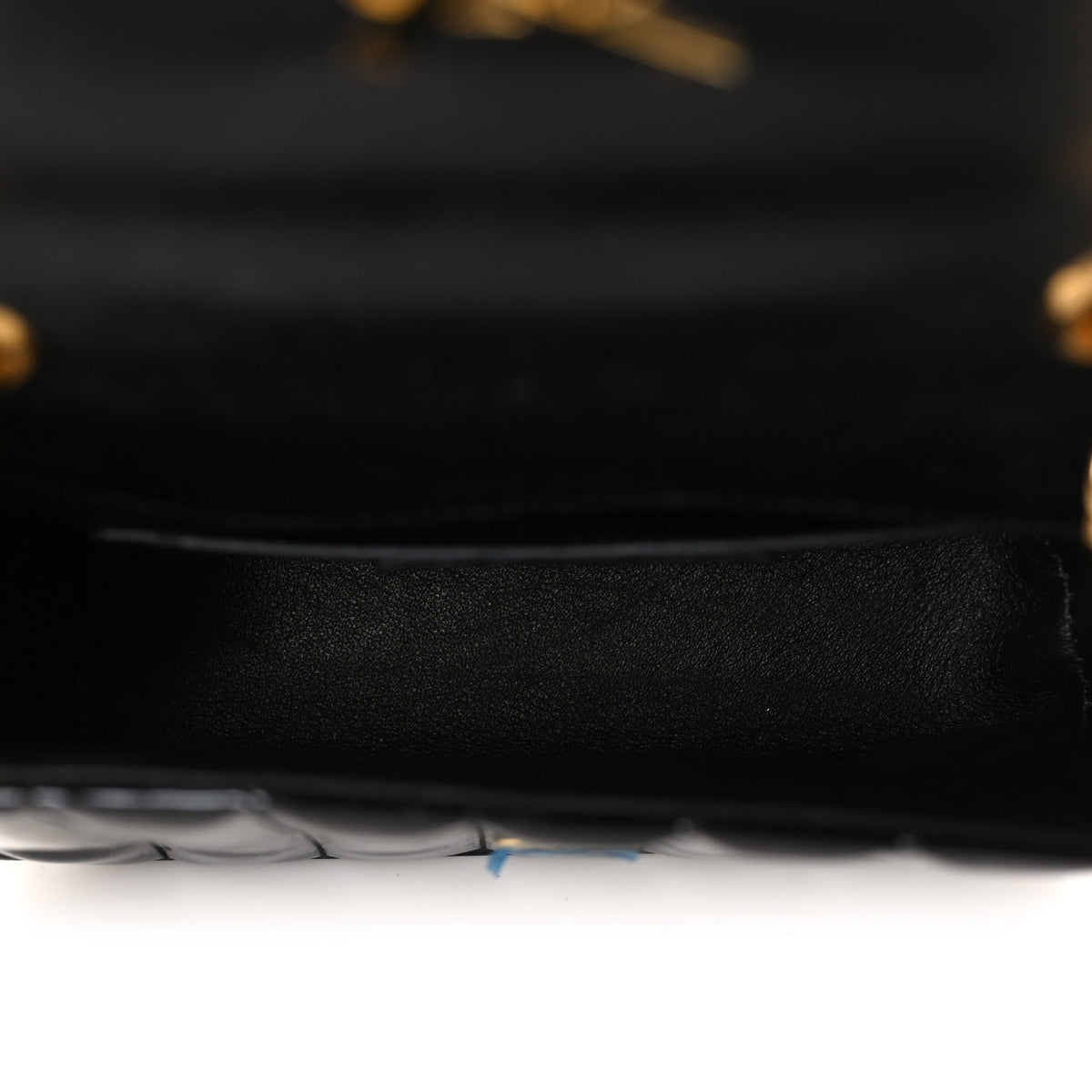 Saint Laurent Patent Calfskin Matelasse Monogram Small Vicky Chain Bag Black 4 of 11