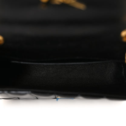 Saint Laurent Patent Calfskin Matelasse Monogram Small Vicky Chain Bag Black 4 of 11