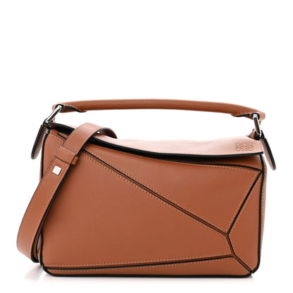 Loewe Calfskin Small Puzzle Bag Tan 1 of 9