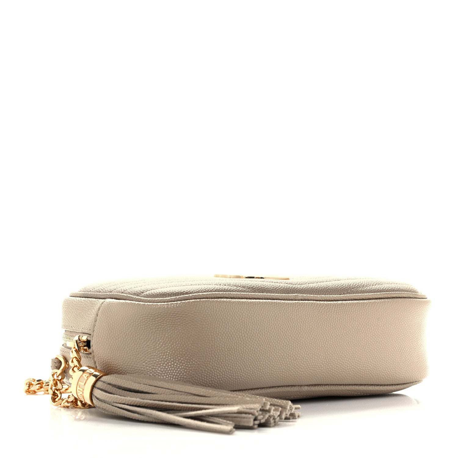 Saint Laurent Grain De Poudre Matelasse Monogram Mini Lou Camera Bag Dark Beige 4 of 11