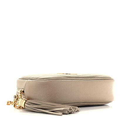 Saint Laurent Grain De Poudre Matelasse Monogram Mini Lou Camera Bag Dark Beige 4 of 11