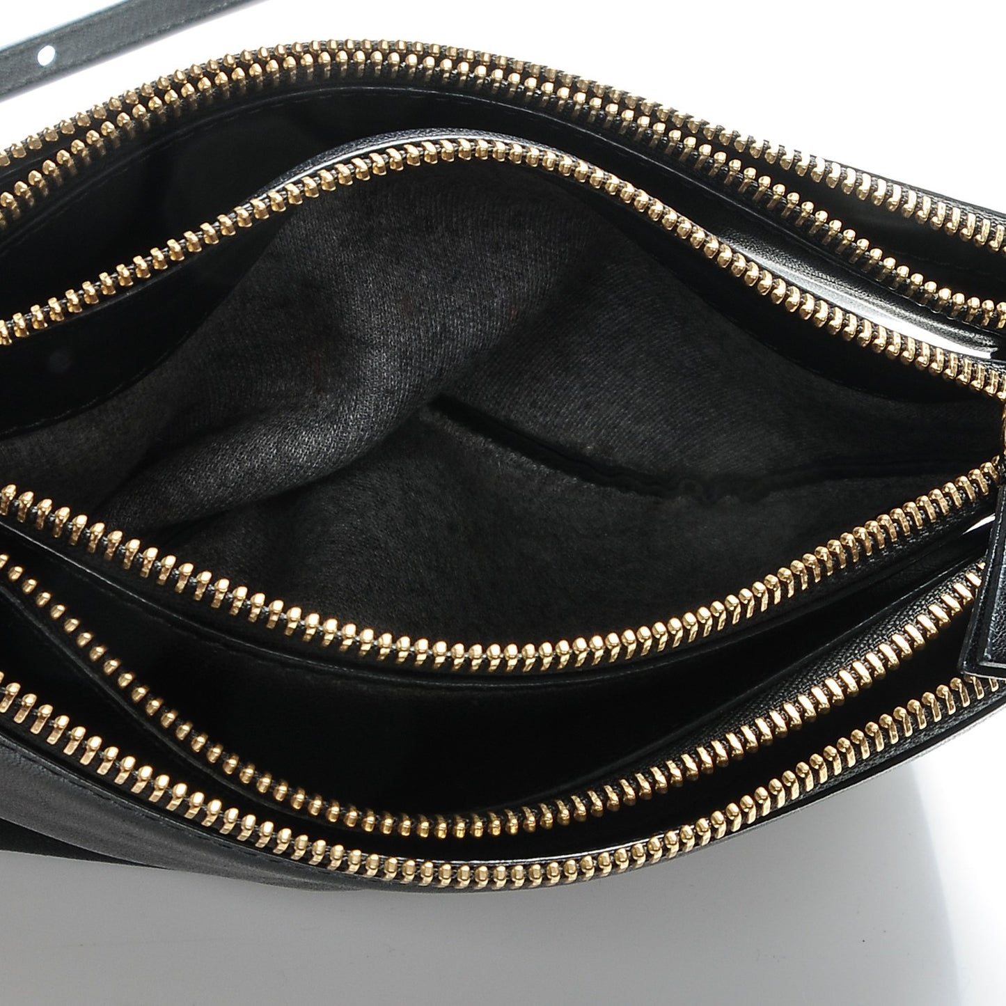 Lambskin Small Trio Crossbody Bag Black