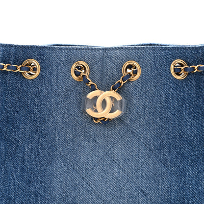 Chanel Washed Denim Quilted Mini Chanel 25 Handbag Blue 8 of 11