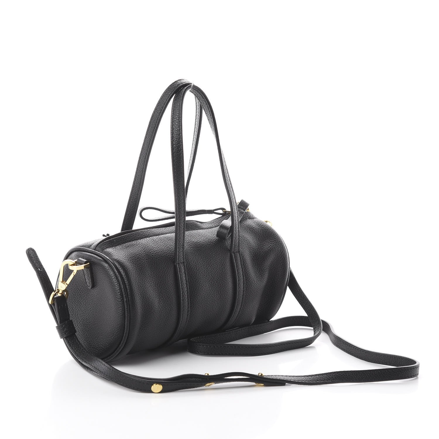 Mansur Gavriel Pebbled Calfskin Mini Mini Duffel Bag Black 2 of 6