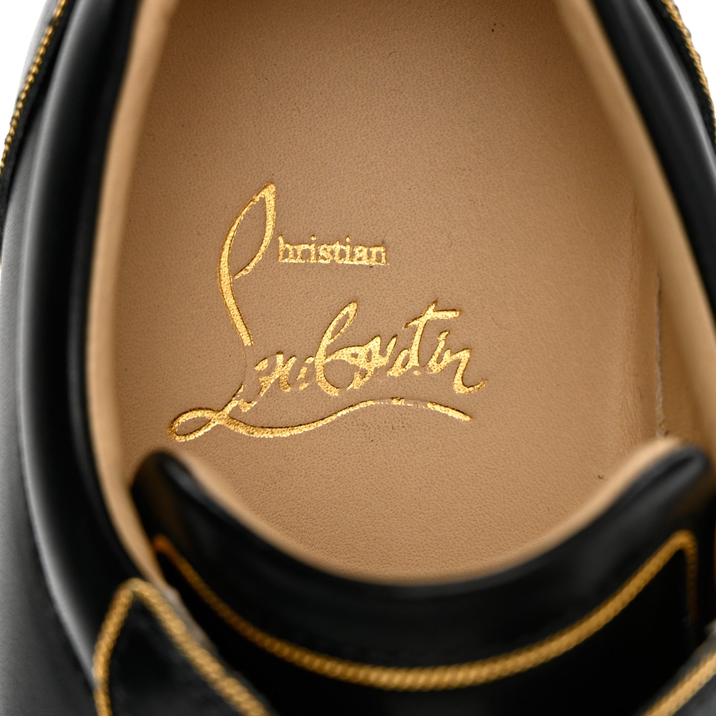 Calfskin Spikes Womens Rush Flat Sneakers 36.5 Black Gold