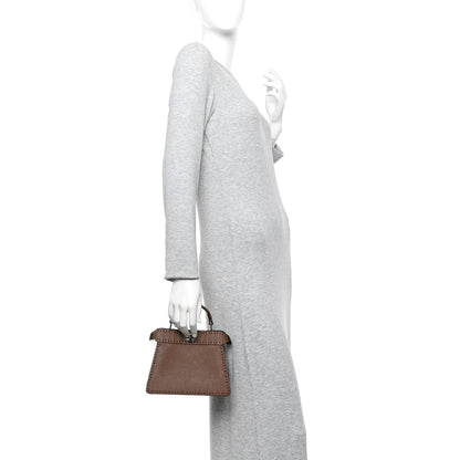 Fendi Cuoio Romano Selleria Petite Peekaboo I SEE U Iconic Satchel Fettuccia 2 of 10