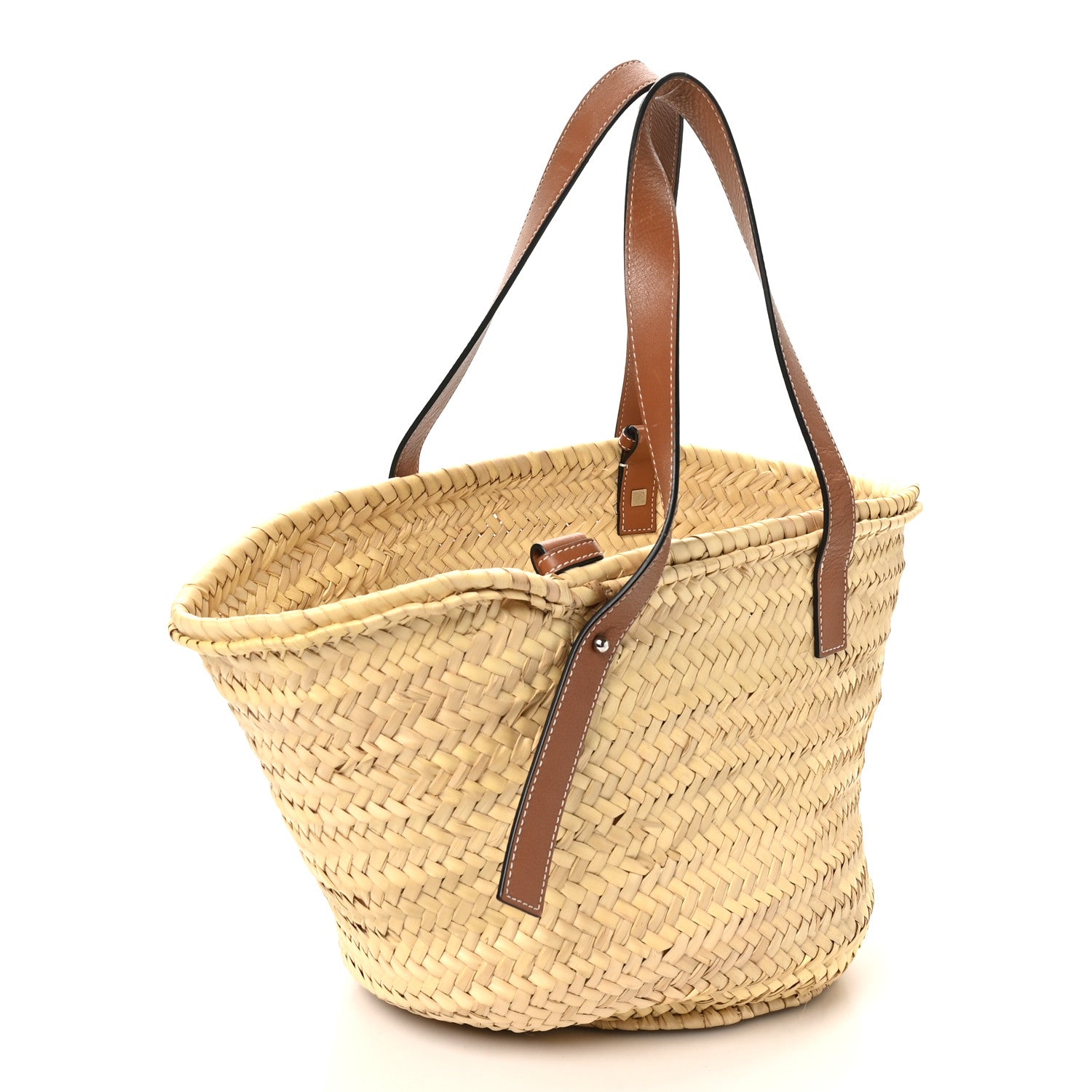 Loewe Raffia Basket Tote Bag Natural Tan 3 of 11