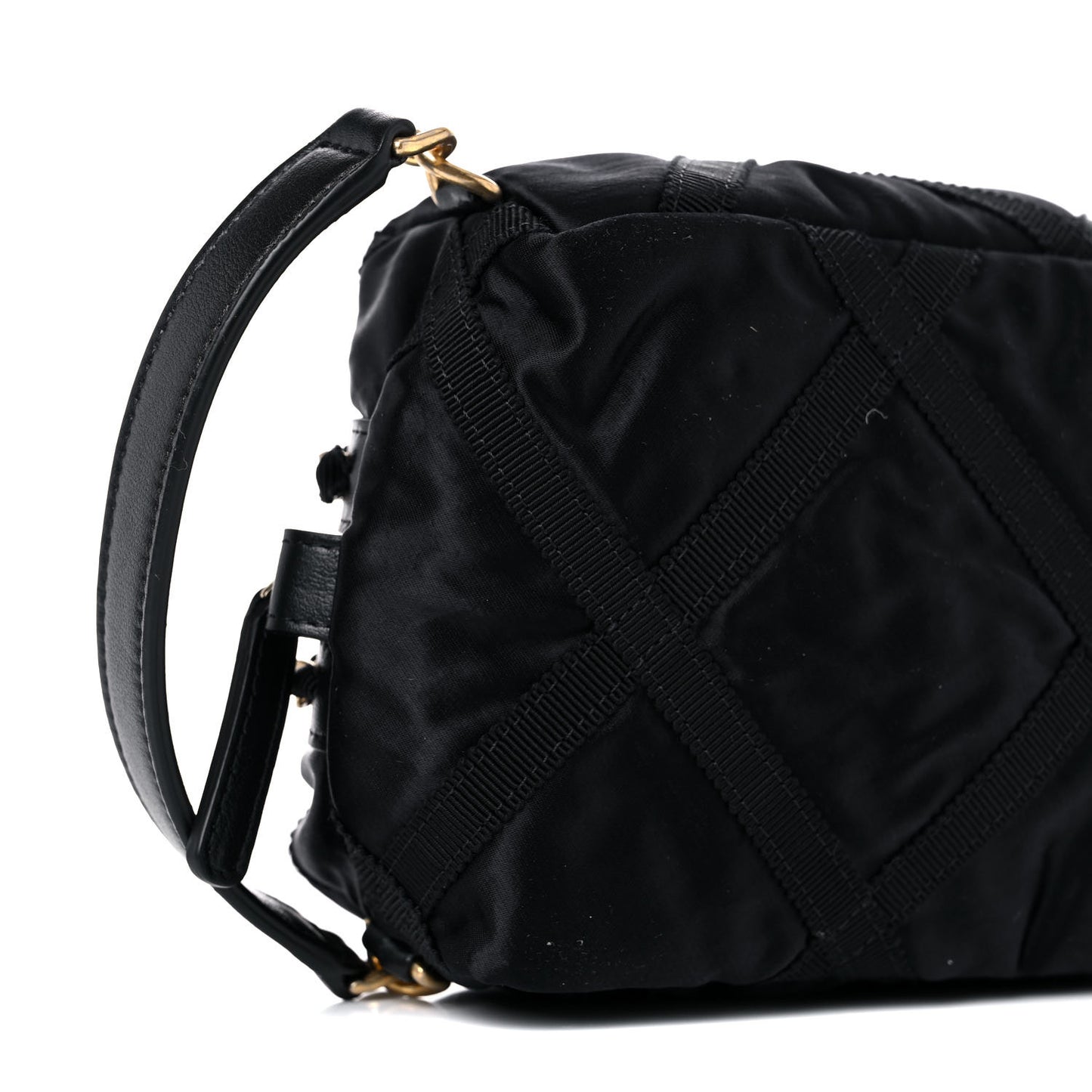 Nylon Grosgrain Lifestyle Pouch With Sleep Mask Black
