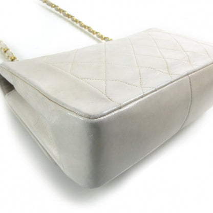 Chanel Vintage Lambskin Medium Flap Bag White 5 of 13