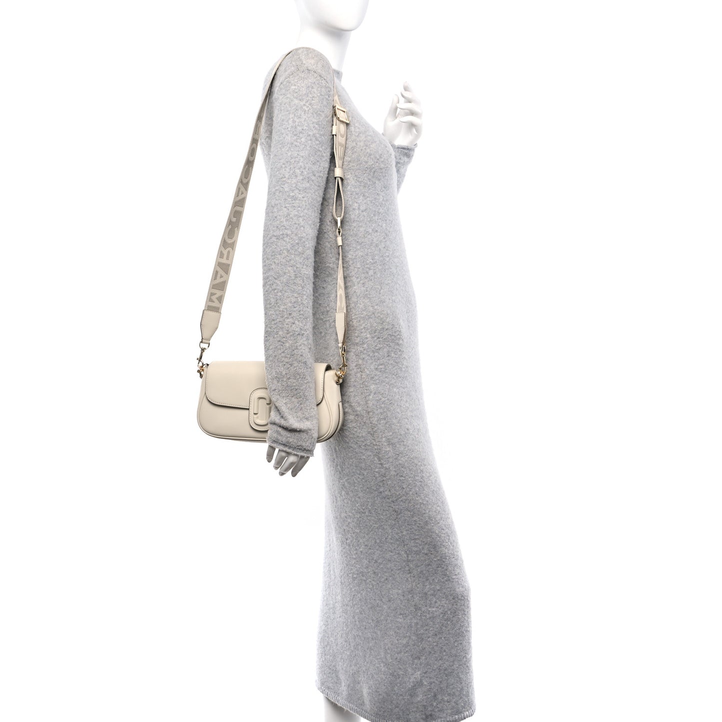 Calfskin The Clover Shoulder Bag Cloud White