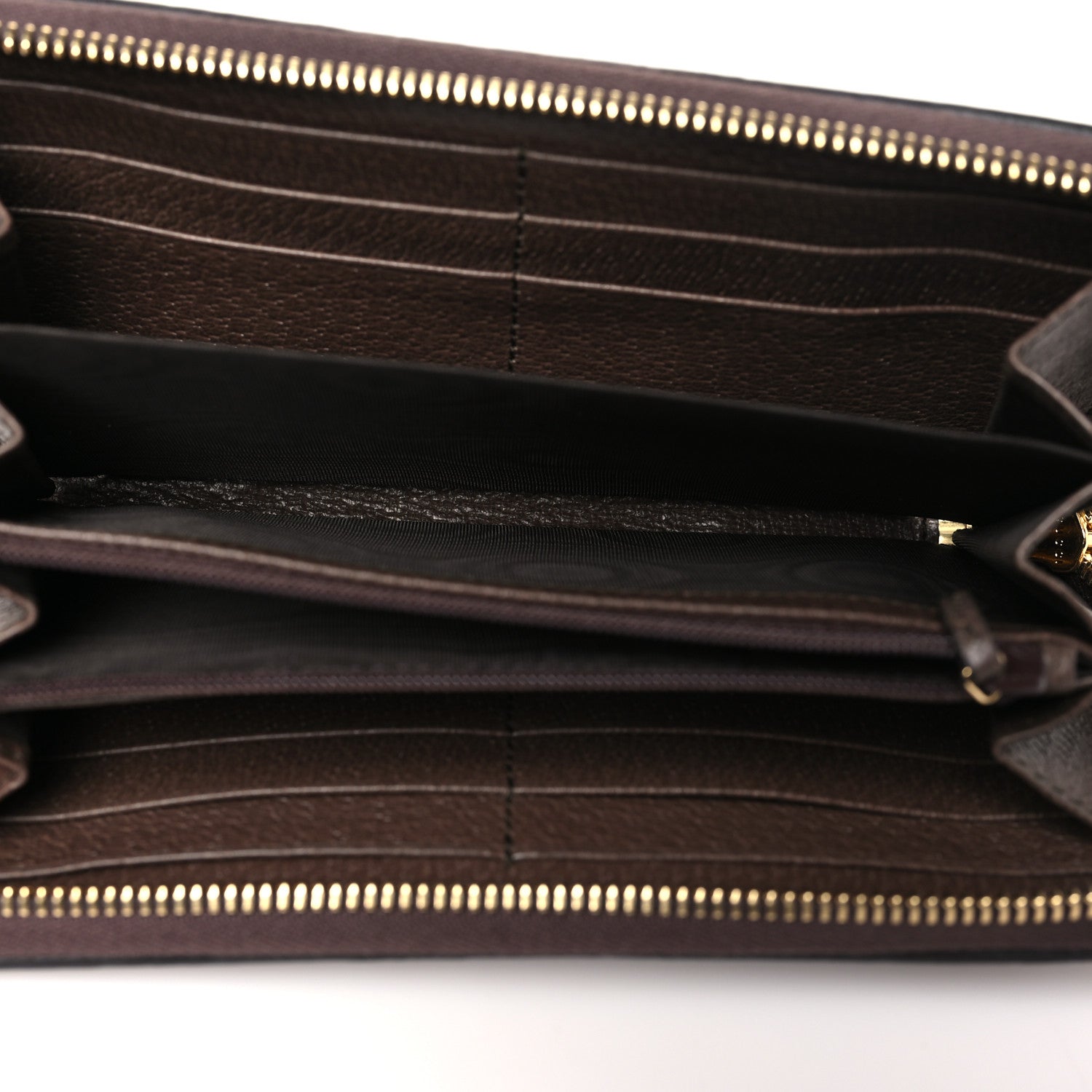 Gucci GG Supreme Monogram Web Ophidia Zip Around Wallet Brown 5 of 8