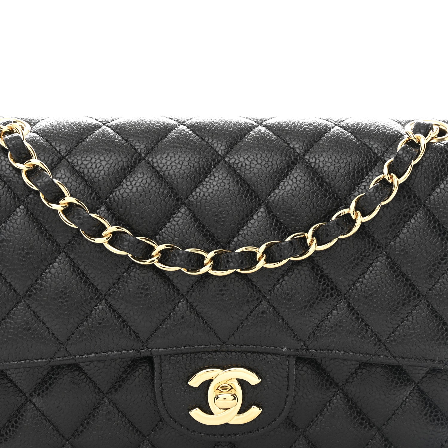 Chanel Caviar Quilted Medium Double Flap Black 8 of 11