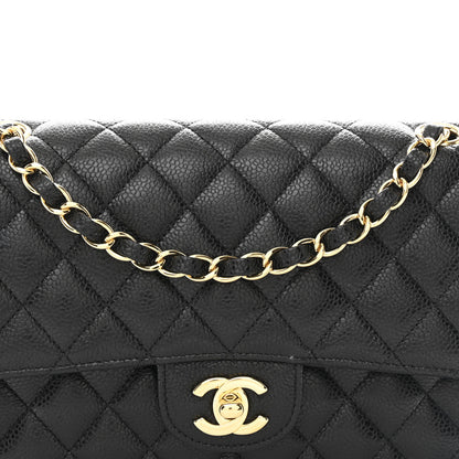 Chanel Caviar Quilted Medium Double Flap Black 8 of 11