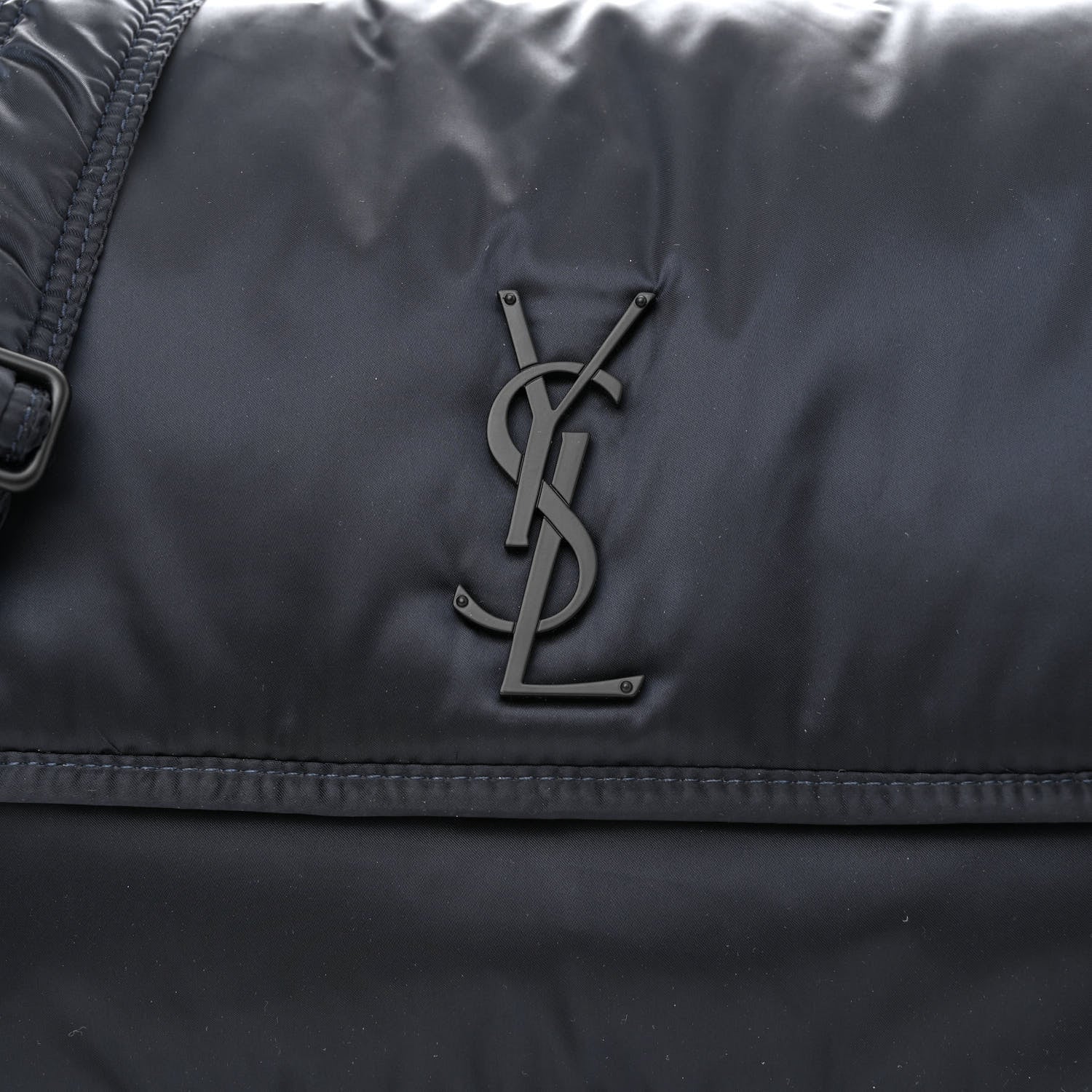Saint Laurent Nylon Niki Messenger Dark Blueberry Black 8 of 10