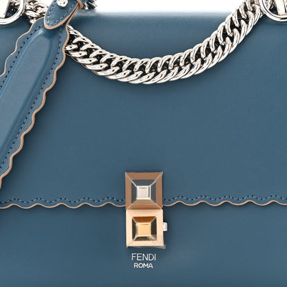 Fendi Vitello Liberty Scalloped Studded Kan I Shoulder Bag Balena 8 of 11