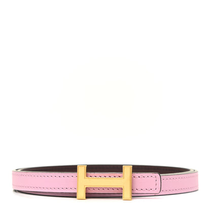 Hermes Epsom Swift 13mm Focus Belt 75 Mauve Sylvestre Rouge Sellier 1 of 6