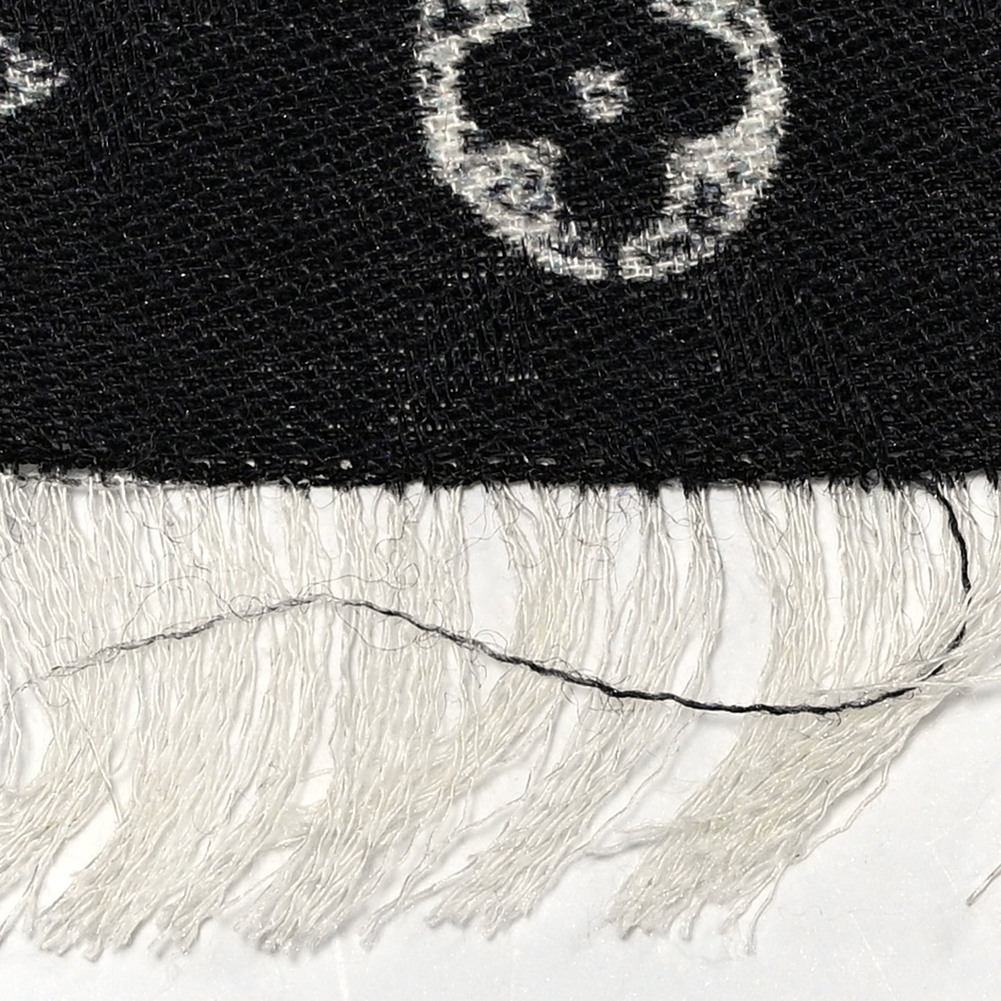 Silk Catogram Classic Square Scarf Black
