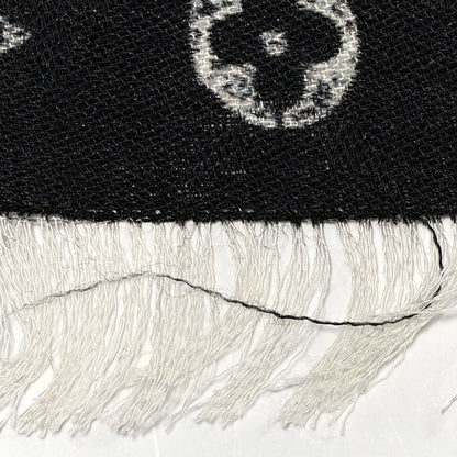 Louis Vuitton Silk Catogram Classic Square Scarf Black 4 of 4
