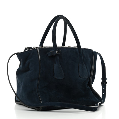 Prada Suede Scamosciato Twin Pocket Tote Oltremare 2 of 9