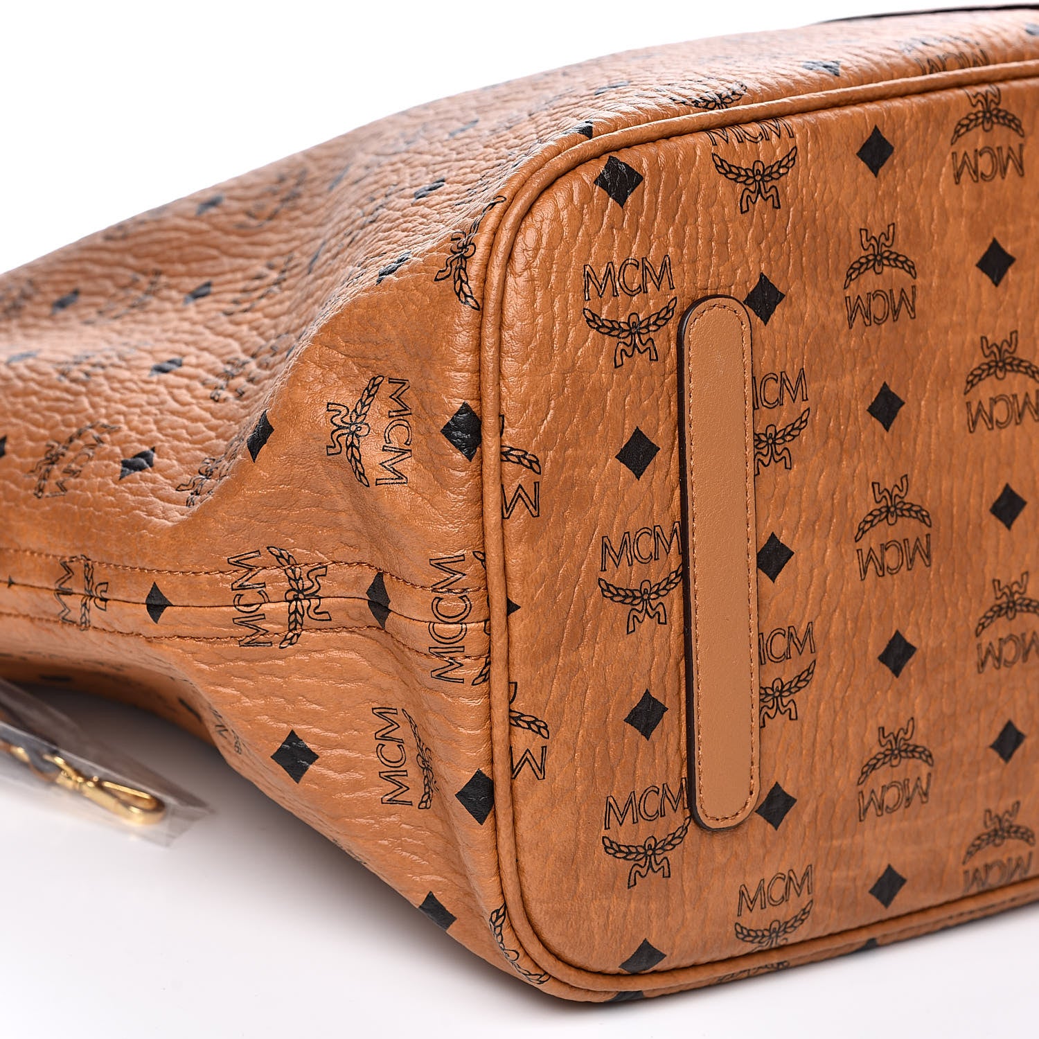 MCM Visetos Large Liz Reversible Shopper Tote Cognac 9 of 12