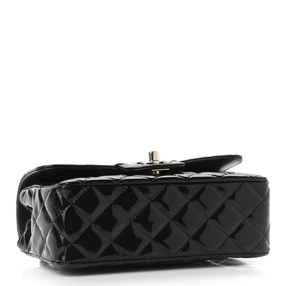 Chanel Patent Calfskin Quilted Mini Rectangular Flap Black 4 of 9