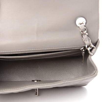 Chanel Lambskin Quilted Mini Rectangular Flap Grey 5 of 12
