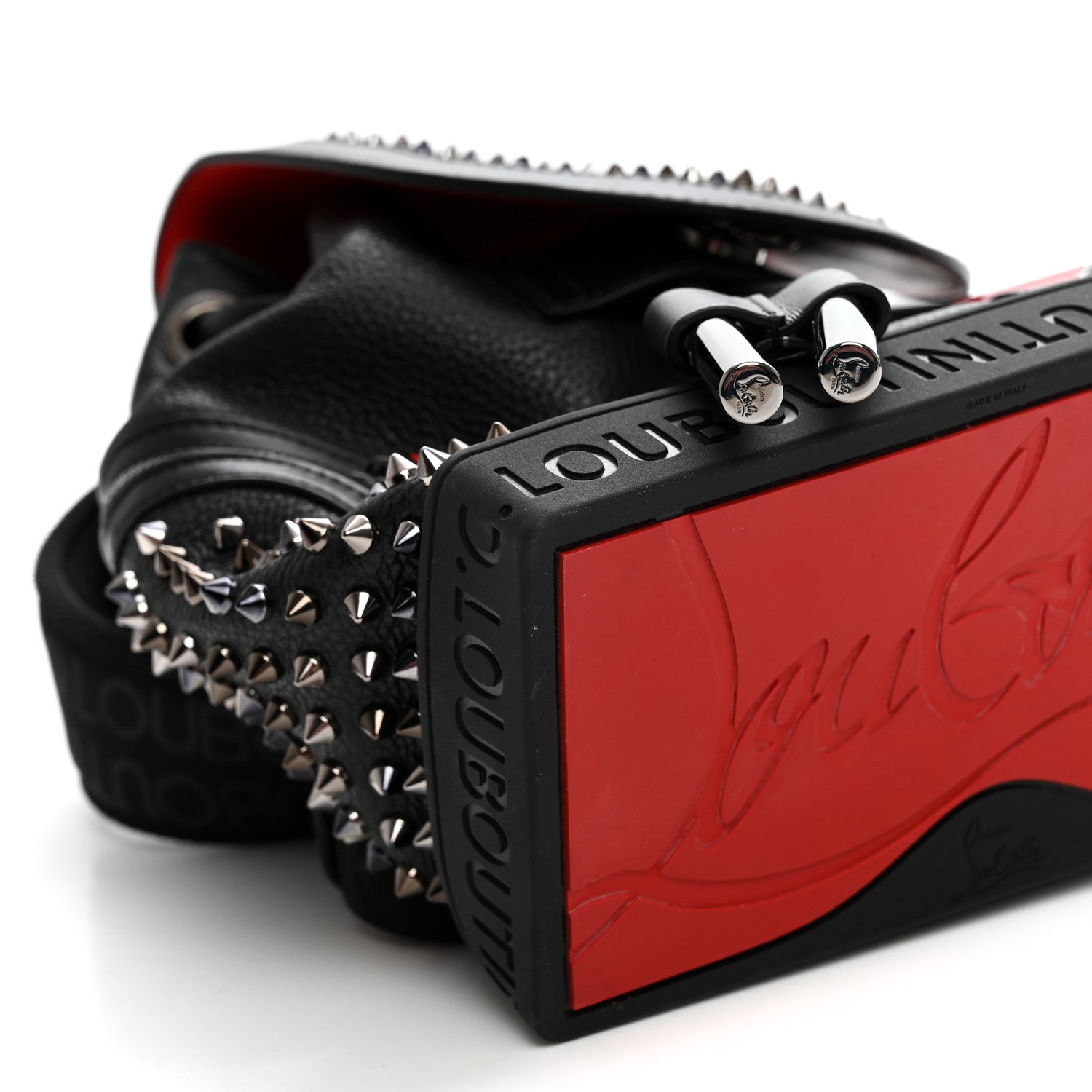 Christian Louboutin Calfskin Spiked Small Explorafunk Backpack Black 8 of 10