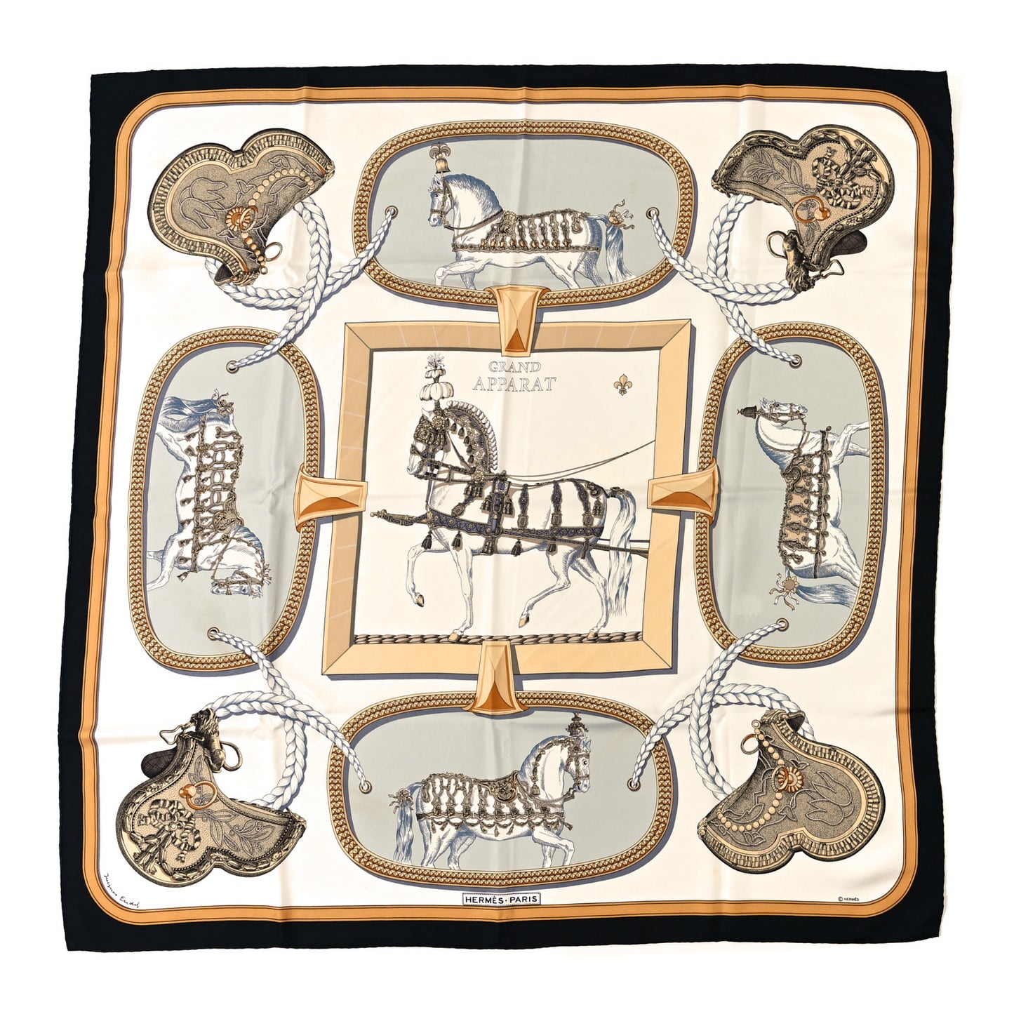Silk Grand Apparat Forever Scarf 90 White